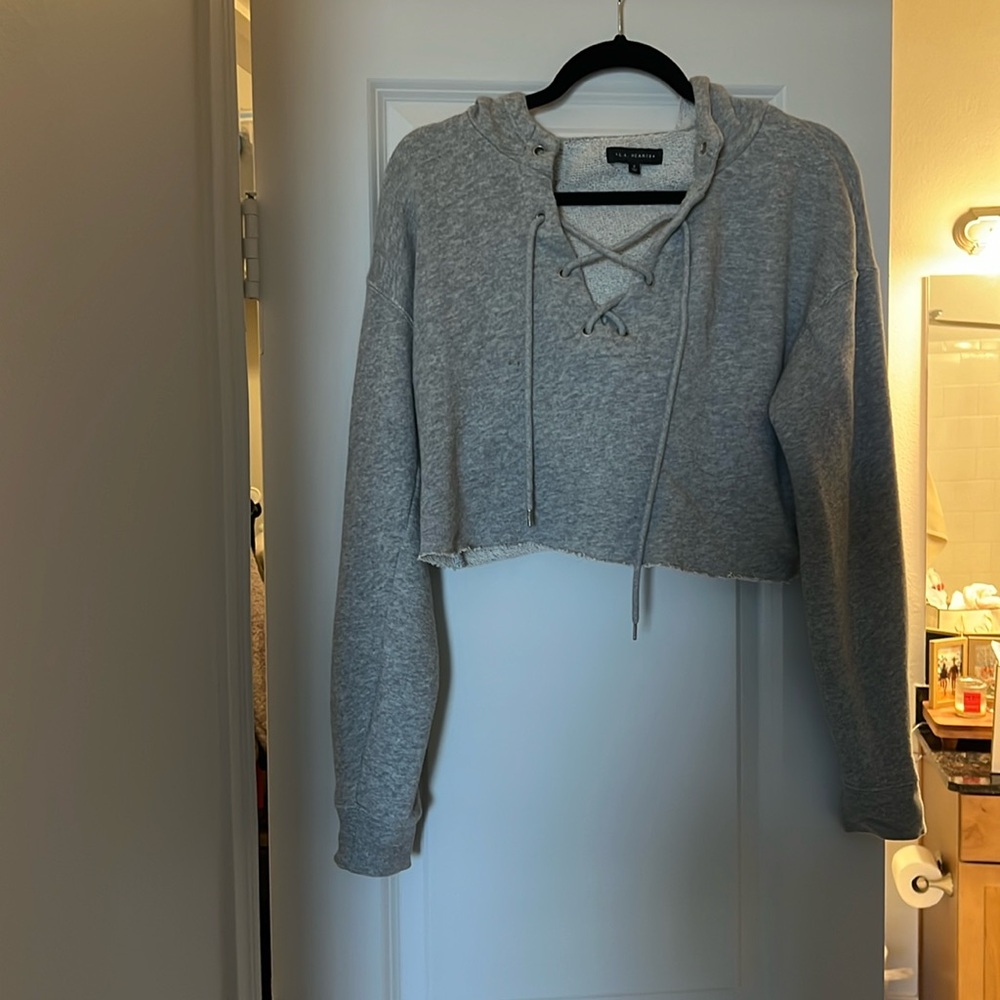 LA Hearts cropped sweatshirt small